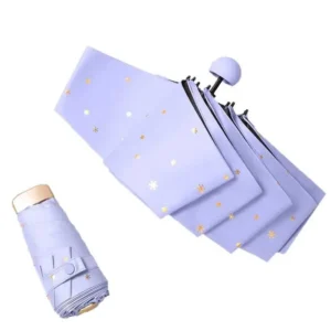 light blue Polyester Mini Umbrella